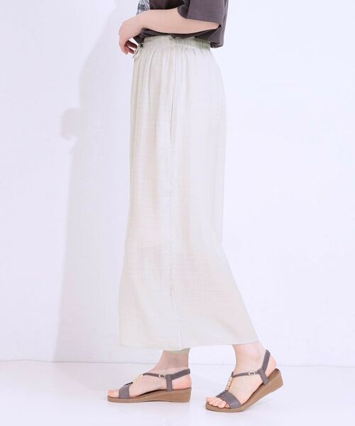 SHOO・LA・RUE / シューラルー ショート・ハーフ・半端丈パンツ | さらさらドビーイージーガウチョパンツ | 詳細10