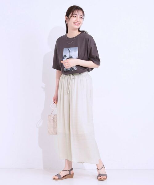 SHOO・LA・RUE / シューラルー ショート・ハーフ・半端丈パンツ | さらさらドビーイージーガウチョパンツ | 詳細11