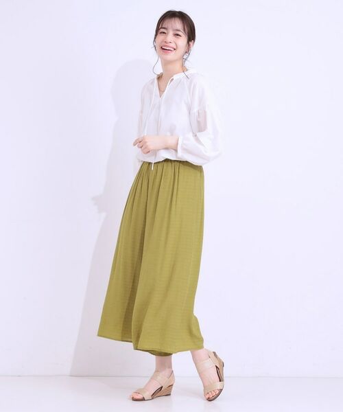 SHOO・LA・RUE / シューラルー ショート・ハーフ・半端丈パンツ | さらさらドビーイージーガウチョパンツ | 詳細7