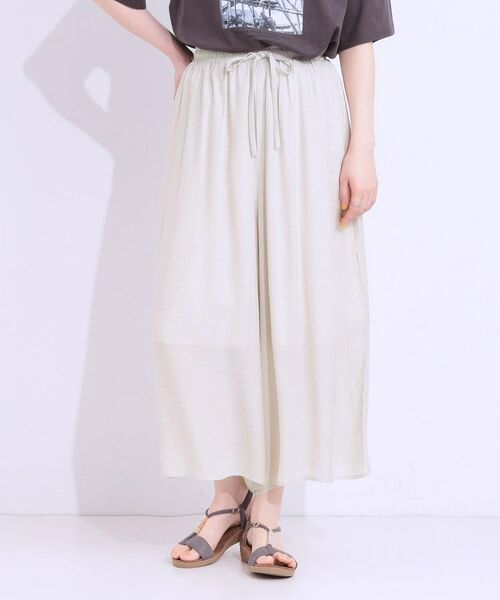 SHOO・LA・RUE / シューラルー ショート・ハーフ・半端丈パンツ | さらさらドビーイージーガウチョパンツ | 詳細9