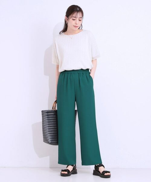 SHOO・LA・RUE / シューラルー パンツ | 【洗える/ひんやり/UV/SS-3L】さらさらぷるんワイドパンツ | 詳細11