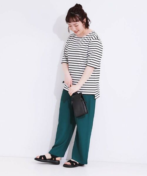 SHOO・LA・RUE / シューラルー パンツ | 【洗える/ひんやり/UV/SS-3L】さらさらぷるんワイドパンツ | 詳細21