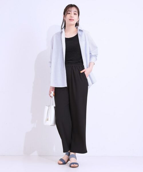 SHOO・LA・RUE / シューラルー パンツ | 【洗える/ひんやり/UV/SS-3L】さらさらぷるんワイドパンツ | 詳細3