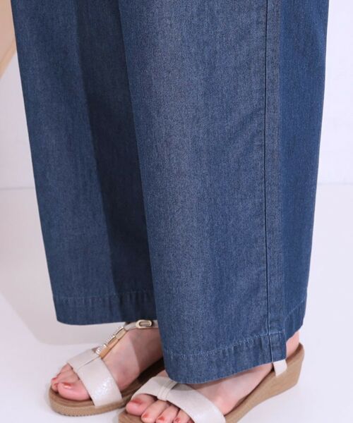 SHOO・LA・RUE / シューラルー パンツ | 【洗える/S-LL】ウエストゴムが楽ちん さらさらワイドデニム | 詳細14