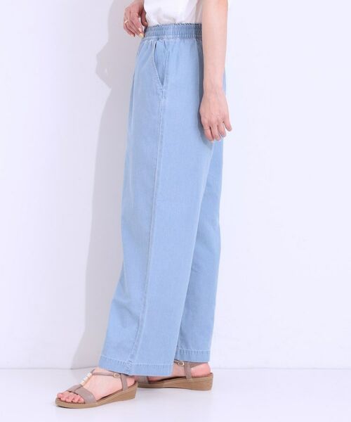 SHOO・LA・RUE / シューラルー パンツ | 【洗える/S-LL】ウエストゴムが楽ちん さらさらワイドデニム | 詳細6