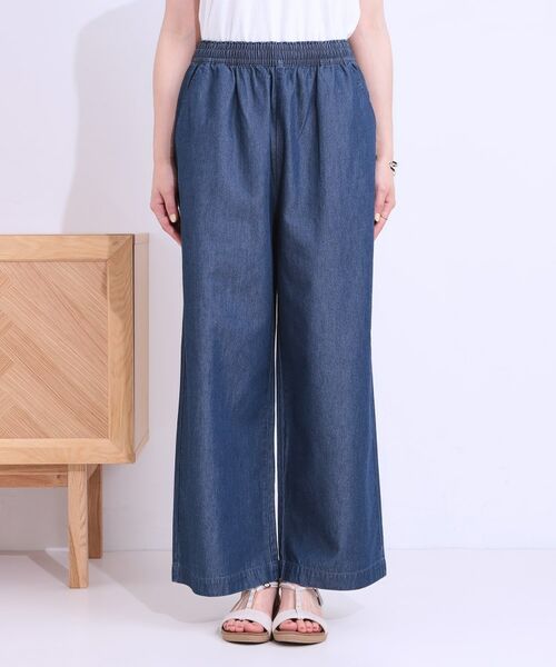 SHOO・LA・RUE / シューラルー パンツ | 【洗える/S-LL】ウエストゴムが楽ちん さらさらワイドデニム | 詳細9