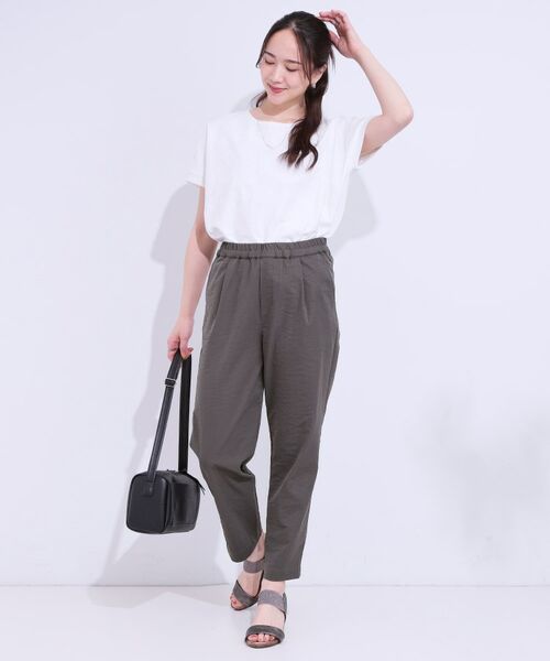 SHOO・LA・RUE / シューラルー パンツ | 【洗える/UV/吸水速乾/S-LL】ひんやりさらさら チノテーパードパンツ | 詳細3