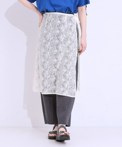 SHOO・LA・RUE / シューラルー スカート | 【洗える】チュール刺繍ラップスカート | 詳細1