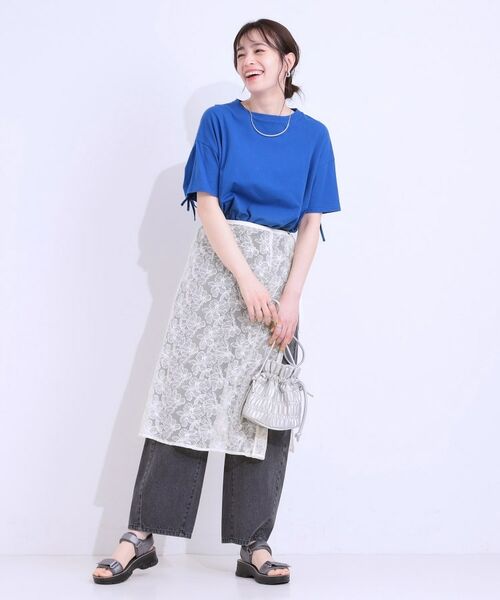 SHOO・LA・RUE / シューラルー スカート | 【洗える】チュール刺繍ラップスカート | 詳細3