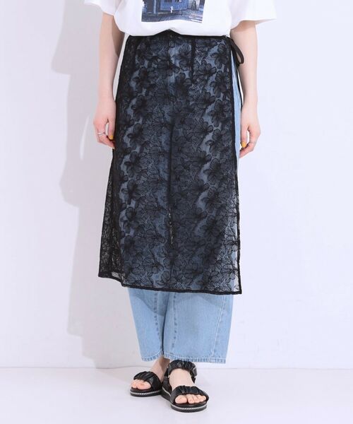 SHOO・LA・RUE / シューラルー スカート | 【洗える】チュール刺繍ラップスカート | 詳細5