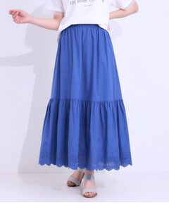 SHOO・LA・RUE / シューラルー ロング・マキシ丈スカート | スカラップレースが華やか コットンティアードスカート