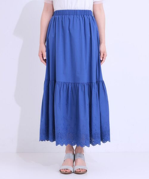 SHOO・LA・RUE / シューラルー ロング・マキシ丈スカート | スカラップレースが華やか コットンティアードスカート | 詳細13
