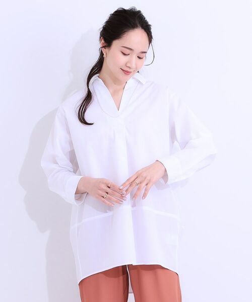 SHOO・LA・RUE / シューラルー チュニック | 【洗える/S-LL】きれいに体型カバーが叶うチュニックシャツ | 詳細1