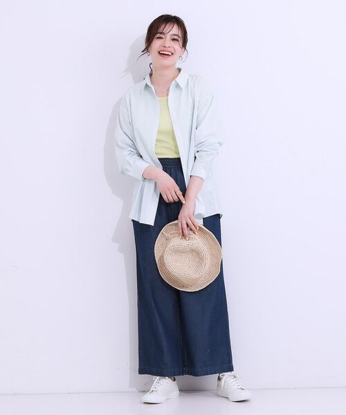 SHOO・LA・RUE / シューラルー シャツ・ブラウス | 【ひんやり/UV/吸水速乾/洗濯後しわになりにくい】ラッシュガードにもなる ストライプ前開きシャツ | 詳細7