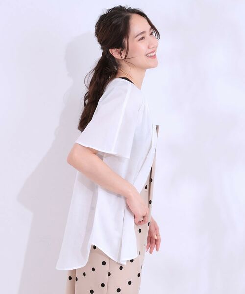 SHOO・LA・RUE / シューラルー シャツ・ブラウス | 【洗える/S-LL/UV/吸水速乾】洗濯後しわになりにくいリネンブレンド前あきシャツ | 詳細10