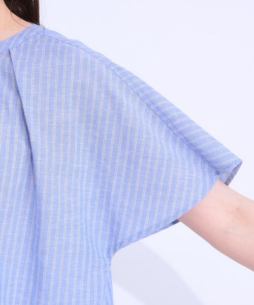 SHOO・LA・RUE / シューラルー シャツ・ブラウス | 【洗える/S-LL/UV/吸水速乾】洗濯後しわになりにくいリネンブレンド前あきシャツ | 詳細17