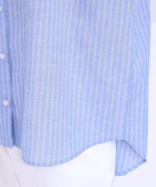 SHOO・LA・RUE / シューラルー シャツ・ブラウス | 【洗える/S-LL/UV/吸水速乾】洗濯後しわになりにくいリネンブレンド前あきシャツ | 詳細18