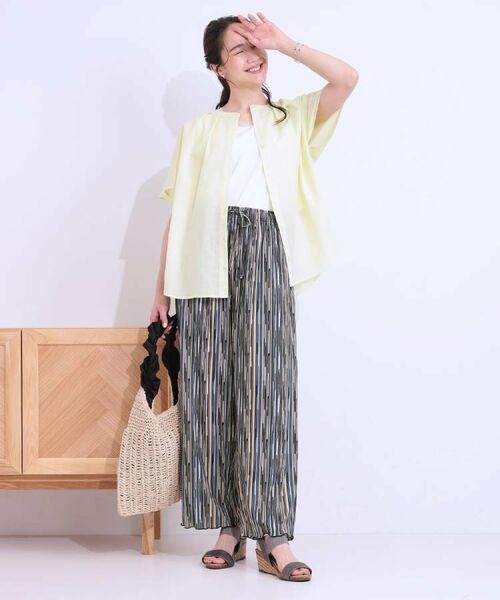 SHOO・LA・RUE / シューラルー シャツ・ブラウス | 【洗える/S-LL/UV/吸水速乾】洗濯後しわになりにくいリネンブレンド前あきシャツ | 詳細21