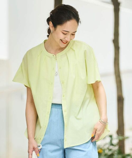 SHOO・LA・RUE / シューラルー シャツ・ブラウス | 【洗える/S-LL/UV/吸水速乾】洗濯後しわになりにくいリネンブレンド前あきシャツ | 詳細22