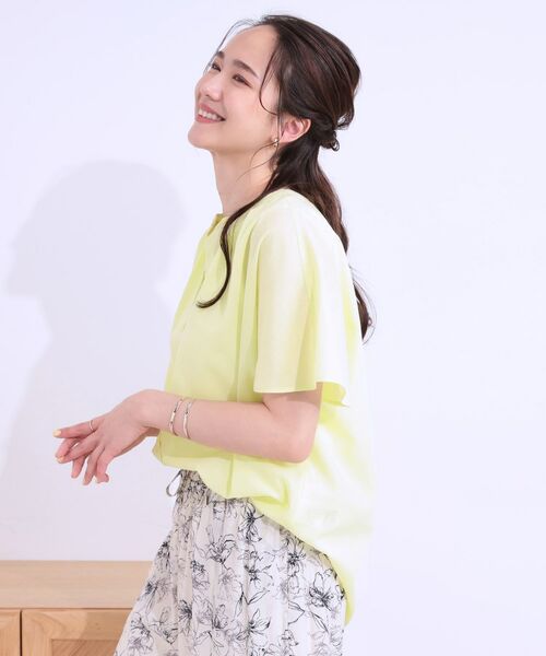 SHOO・LA・RUE / シューラルー シャツ・ブラウス | 【洗える/S-LL/UV/吸水速乾】洗濯後しわになりにくいリネンブレンド前あきシャツ | 詳細6