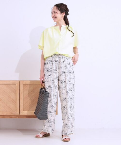 SHOO・LA・RUE / シューラルー シャツ・ブラウス | 【洗える/S-LL/UV/吸水速乾】洗濯後しわになりにくいリネンブレンド前あきシャツ | 詳細7