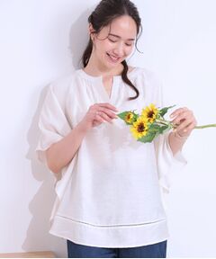 SHOO・LA・RUE / シューラルー シャツ・ブラウス | 【洗える/ひんやり】涼しく体型カバー お袖フレア ドレープブラウス