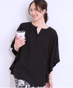 SHOO・LA・RUE / シューラルー シャツ・ブラウス | 【洗える/ひんやり】涼しく体型カバー お袖フレア ドレープブラウス