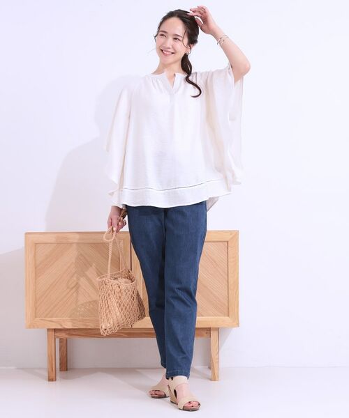 SHOO・LA・RUE / シューラルー シャツ・ブラウス | 【洗える/ひんやり】涼しく体型カバー お袖フレア ドレープブラウス | 詳細11