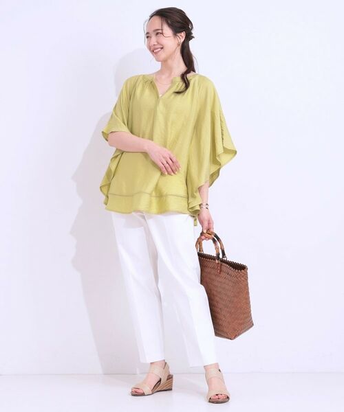 SHOO・LA・RUE / シューラルー シャツ・ブラウス | 【洗える/ひんやり】涼しく体型カバー お袖フレア ドレープブラウス | 詳細15