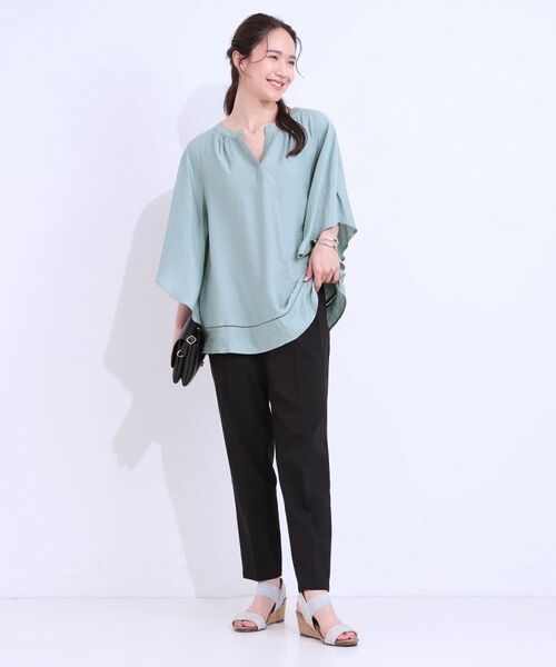 SHOO・LA・RUE / シューラルー シャツ・ブラウス | 【洗える/ひんやり】涼しく体型カバー お袖フレア ドレープブラウス | 詳細23