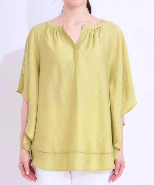SHOO・LA・RUE / シューラルー シャツ・ブラウス | 【洗える/ひんやり】涼しく体型カバー お袖フレア ドレープブラウス | 詳細25