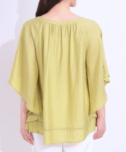 SHOO・LA・RUE / シューラルー シャツ・ブラウス | 【洗える/ひんやり】涼しく体型カバー お袖フレア ドレープブラウス | 詳細27