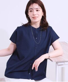 SHOO・LA・RUE / シューラルー シャツ・ブラウス | 【洗える/S-LL】涼やかで好印象 サッカーブラウス