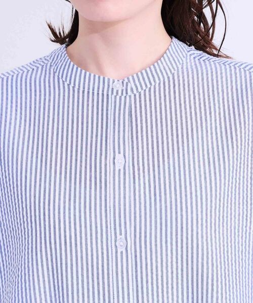 SHOO・LA・RUE / シューラルー シャツ・ブラウス | 【洗える/S-LL】涼やかで好印象 サッカーブラウス | 詳細16