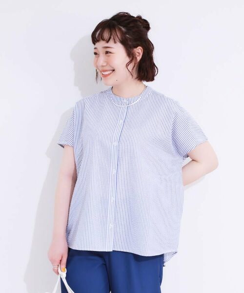 SHOO・LA・RUE / シューラルー シャツ・ブラウス | 【洗える/S-LL】涼やかで好印象 サッカーブラウス | 詳細19