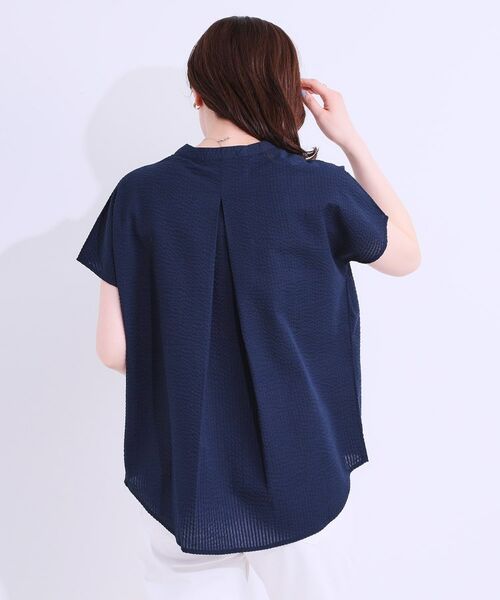 SHOO・LA・RUE / シューラルー シャツ・ブラウス | 【洗える/S-LL】涼やかで好印象 サッカーブラウス | 詳細2