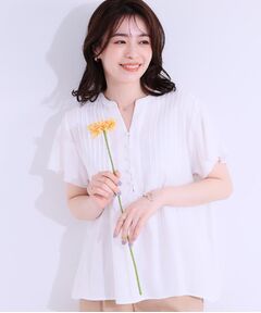 SHOO・LA・RUE / シューラルー シャツ・ブラウス | 【洗える/S-LL】ふわりシルエットが涼しげ フロントボタンブラウス