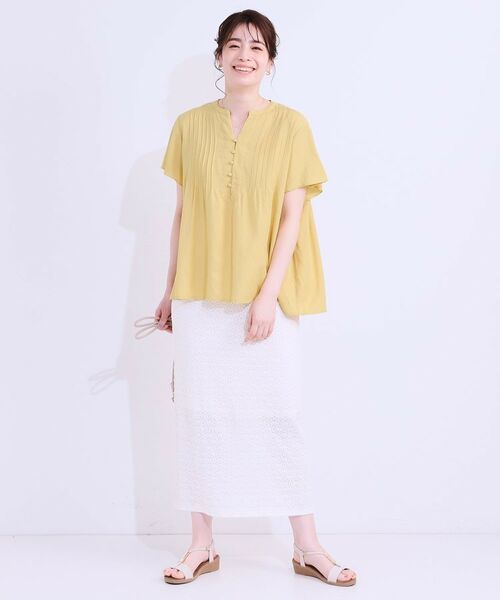 SHOO・LA・RUE / シューラルー シャツ・ブラウス | 【洗える/S-LL】ふわりシルエットが涼しげ フロントボタンブラウス | 詳細11