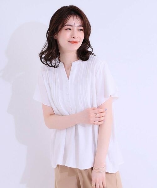 SHOO・LA・RUE / シューラルー シャツ・ブラウス | 【洗える/S-LL】ふわりシルエットが涼しげ フロントボタンブラウス | 詳細2
