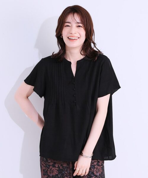 SHOO・LA・RUE / シューラルー シャツ・ブラウス | 【洗える/S-LL】ふわりシルエットが涼しげ フロントボタンブラウス | 詳細5