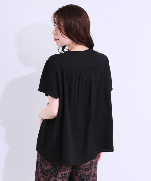 SHOO・LA・RUE / シューラルー シャツ・ブラウス | 【洗える/S-LL】ふわりシルエットが涼しげ フロントボタンブラウス | 詳細6