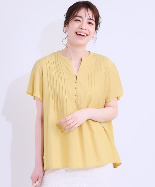 SHOO・LA・RUE / シューラルー シャツ・ブラウス | 【洗える/S-LL】ふわりシルエットが涼しげ フロントボタンブラウス | 詳細9