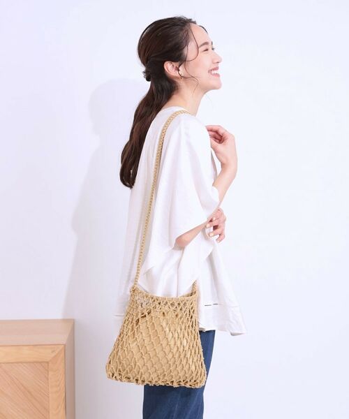 SHOO・LA・RUE / シューラルー ショルダーバッグ | マクラメショルダーバッグ(キャメルブラウン(041))