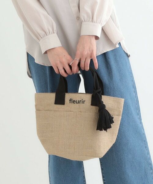 SHOO・LA・RUE/シューラルー ジュートランチトートバッグ ブラック(019) 00 SHOO・LA・RUE/シューラルー ジュートランチトートバッグ ブラック(019) 00