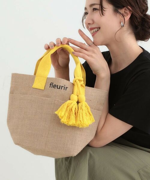 SHOO・LA・RUE/シューラルー ジュートランチトートバッグ イエロー(032) 00 SHOO・LA・RUE/シューラルー ジュートランチトートバッグ イエロー(032) 00