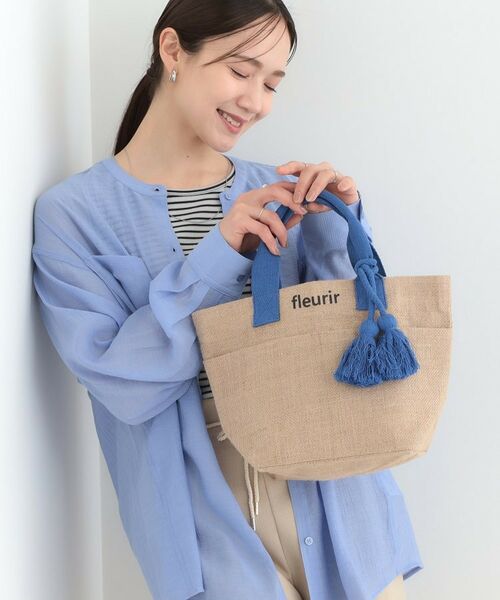 SHOO・LA・RUE/シューラルー ジュートランチトートバッグ ブルー(092) 00 SHOO・LA・RUE/シューラルー ジュートランチトートバッグ ブルー(092) 00