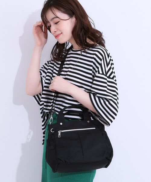 SHOO・LA・RUE/シューラルー 【撥水】フロントポケットトートバッグ ブラック(019) 00 SHOO・LA・RUE/シューラルー 【撥水】フロントポケットトートバッグ ブラック(019) 00
