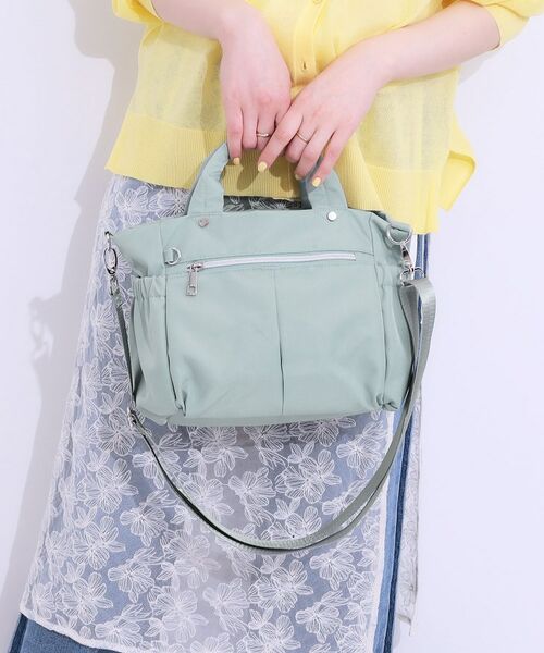 SHOO・LA・RUE/シューラルー 【撥水】フロントポケットトートバッグ ブルー(091) 00 SHOO・LA・RUE/シューラルー 【撥水】フロントポケットトートバッグ ブルー(091) 00