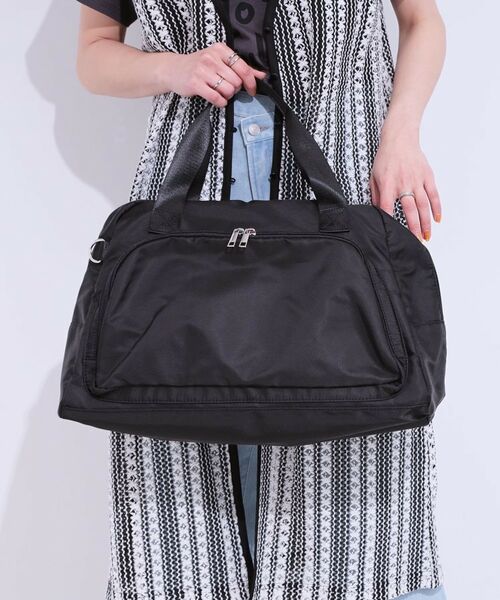 SHOO・LA・RUE/シューラルー 【撥水】キャリーオンボストンバッグ ブラック(019) 00 SHOO・LA・RUE/シューラルー 【撥水】キャリーオンボストンバッグ ブラック(019) 00