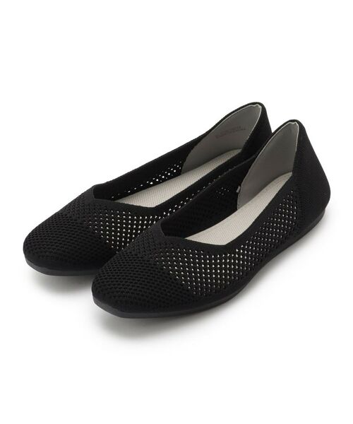 SHOO・LA・RUE/シューラルー 洗える透かし編みニットパンプス ブラック(019) 45(24.5cm) SHOO・LA・RUE/シューラルー 洗える透かし編みニットパンプス ブラック(019) 45(24.5cm)